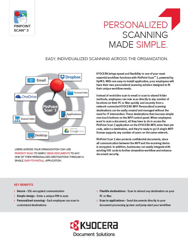 Kyocera, Software, Capture, Distribution, Pinpoint Scan 3, Advanced Business Technology